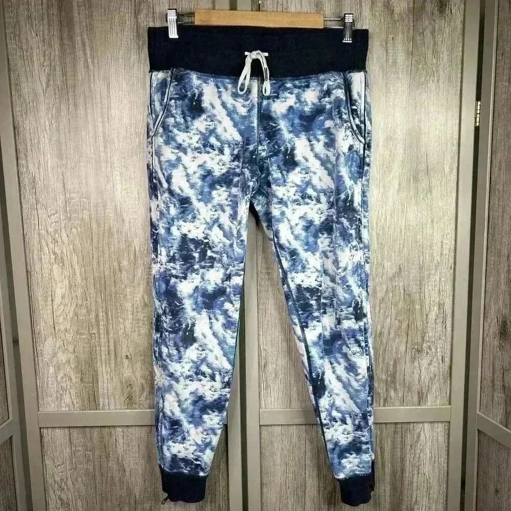 Lululemon Joggers Sz 8 No Sweat Pant Blue Tie Dye